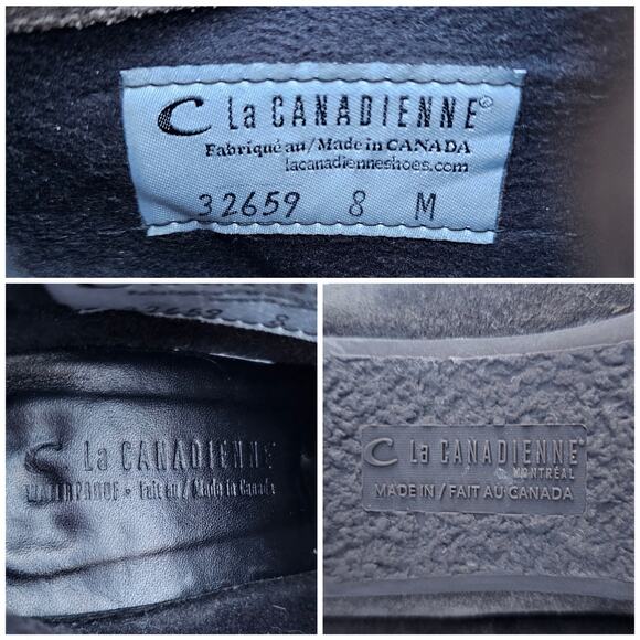 Brown Suede Waterproof Boot La Canadienne Size 8 Leather Heeled Ankle Bootie Zip - Picture 7 of 14